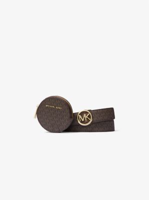 558641 - Logo Belt With Pouch BROWN
