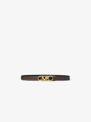 558863 - Reversible Logo and Leather Belt BROWN/BLACK