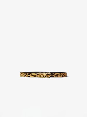 558876 - Parker Tiger Print Faux Calf Hair Belt BROWN MULTI