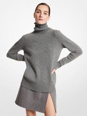 625AKT952 - Joan Cashmere Turtleneck Sweater BANKER GREY