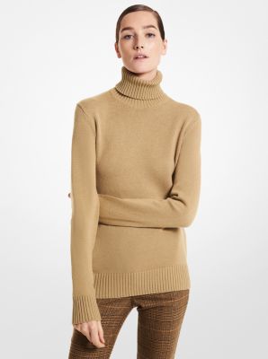 625AKT952 - Joan Cashmere Turtleneck Sweater Barley