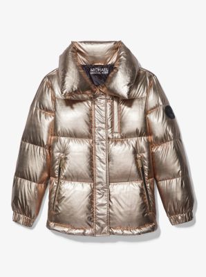 77B4743M82 - Quilted Nylon Puffer Jacket GOLD