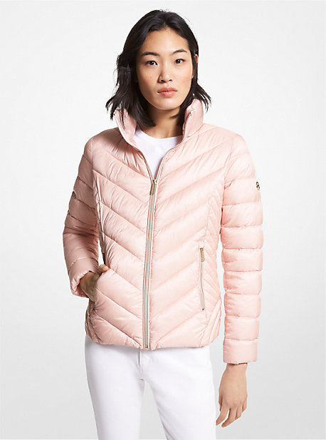 77V5974M42 - Quilted Nylon Packable Puffer Jacket ROSEWATER
