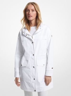 77V5975M32 - Woven Hooded Raincoat WHITE