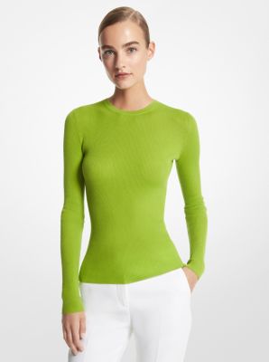 AK005Y0004 - Hutton Featherweight Cashmere Sweater LIME