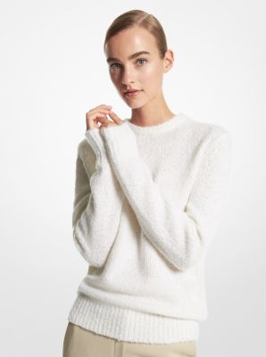 AK094Y0025 - Cashmere Bouclé Sweater OPTIC WHITE