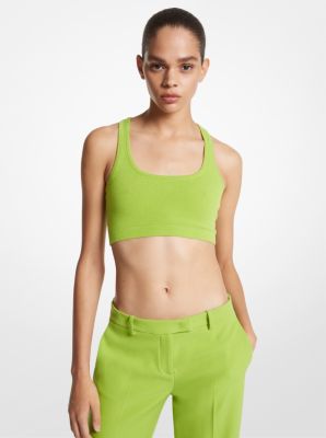 BK435Y0003 - Cashmere Cropped Tank Top LIME