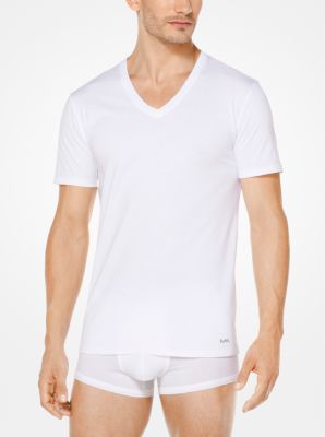 BR2V001023 - 3-Pack Performance Cotton V-Neck T-Shirt WHITE