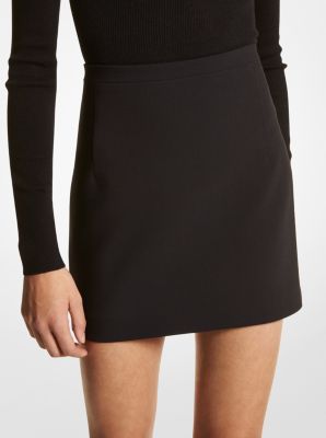 BS302F0004 - Stretch Pebble Crepe Mini Skirt BLACK