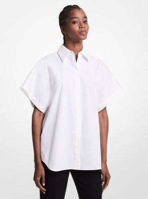 BW496F0015 - Stretch Organic Cotton Poplin Shirt OPTIC WHITE