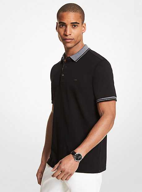 CB95FY220B - Greenwich Cotton Polo Shirt BLACK