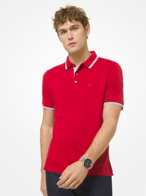 CB95FY220B - Greenwich Cotton Polo Shirt RUBY RED