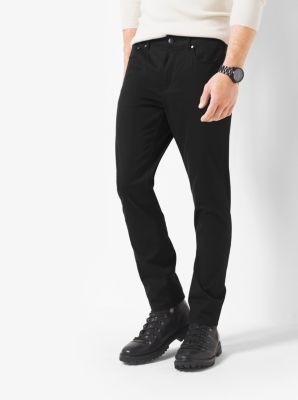 CB99A380HD - Slim-Fit Cotton-Twill Five-Pocket Pants BLACK