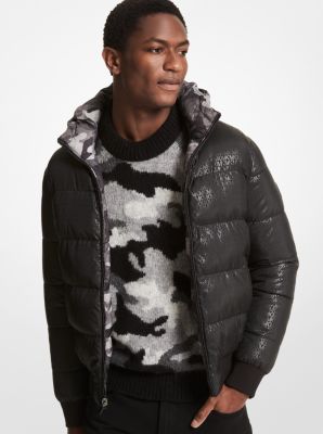 CF1201A350 - Reversible Camouflage Puffer Jacket BLACK