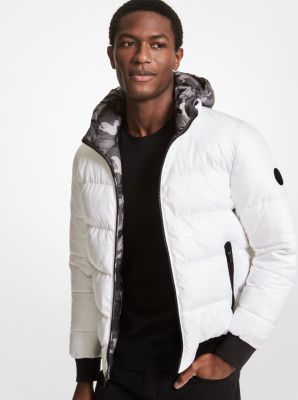 CF1201A350 - Reversible Camouflage Puffer Jacket WHITE