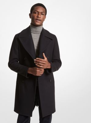 CF1201W376 - Wool Blend Double-Breasted Coat DRK MIDNIGHT