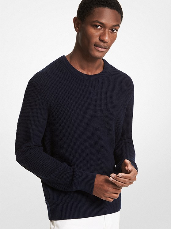MK CF1600W322 Tweed Wool Blend Sweater ASH