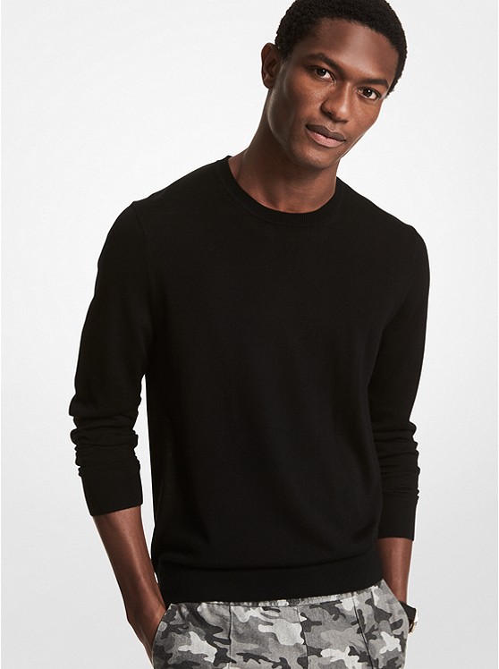 MK CF1601Y2DG Merino Wool Sweater BLACK