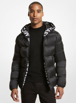 CF2204T8R4 - Logo Tape Quilted Nylon Puffer Jacket BLACK