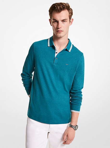 CF2512820B - Greenwich Cotton Polo Long-Sleeve Shirt DE GREN HEAT