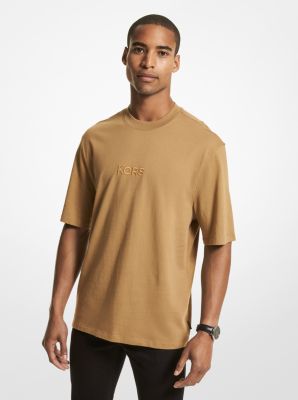 CF2516O1V2 - Embroidered Logo Cotton T-Shirt HUSK