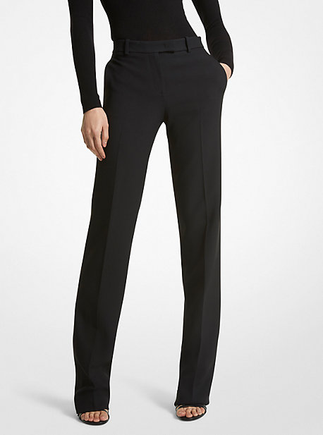 CPA7070010 - Carolyn Double Crepe Sablé Trousers BLACK