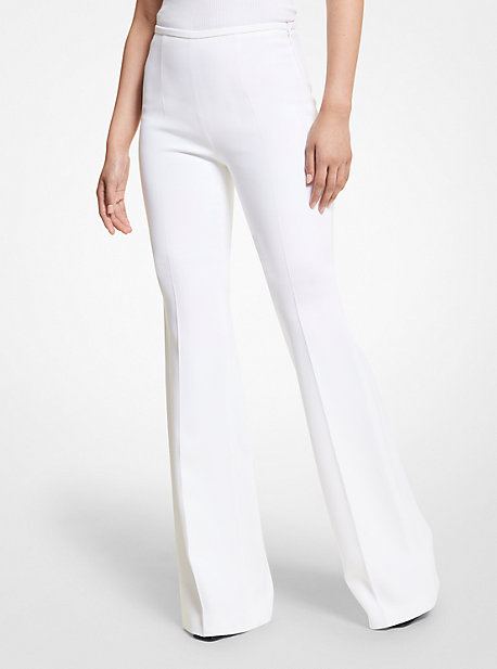 CPA7170010 - Brooke Double Crepe Sablé Flared Pants OPTIC WHITE