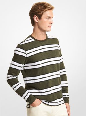 CR150J9220 - Striped Cotton Jersey Shirt IVY HTR
