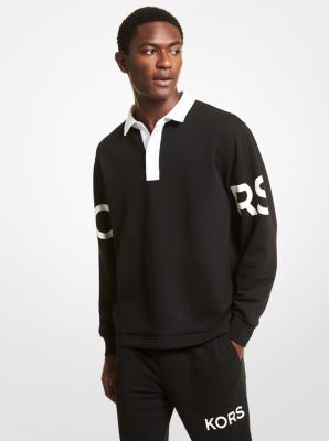 CR150JN46F - KORS Cotton Blend Polo Sweatshirt BLACK
