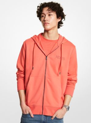 CR150KP4NF - Embroidered Logo Cotton Terry Zip-Up Hoodie SANGRIA