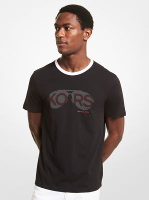 CR150KUFV4 - Printed Cotton Jersey T-Shirt BLACK
