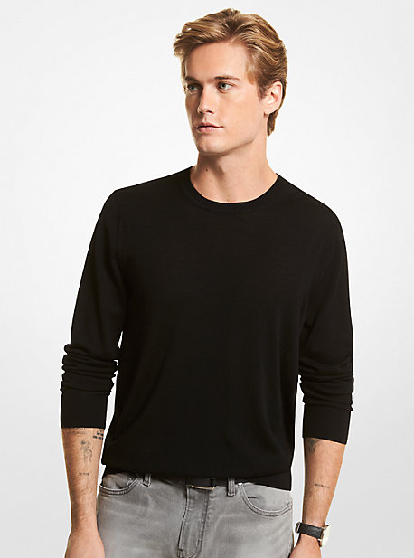 CR1601Y2DG - Merino Wool Sweater BLACK