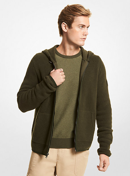CR16029320 - Brushed Cotton Blend Zip-Up Hoodie IVY