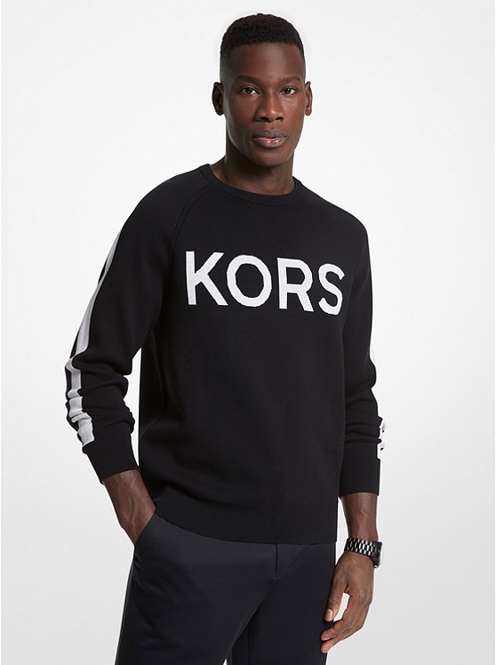 MK CR1602L469 KORS Cotton Blend Sweater BLACK