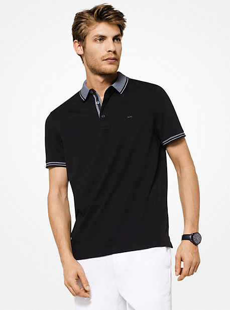 CR65FY220B - Greenwich Cotton Polo Shirt BLACK