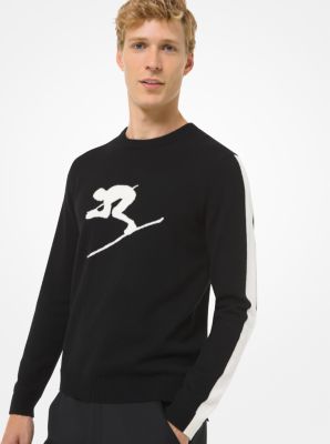 CR96L1N8DG - Nylon Ski Sweater BLACK
