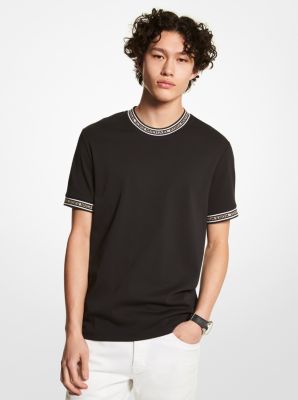 CS1506K21N - Logo Tape Cotton T-Shirt BLACK