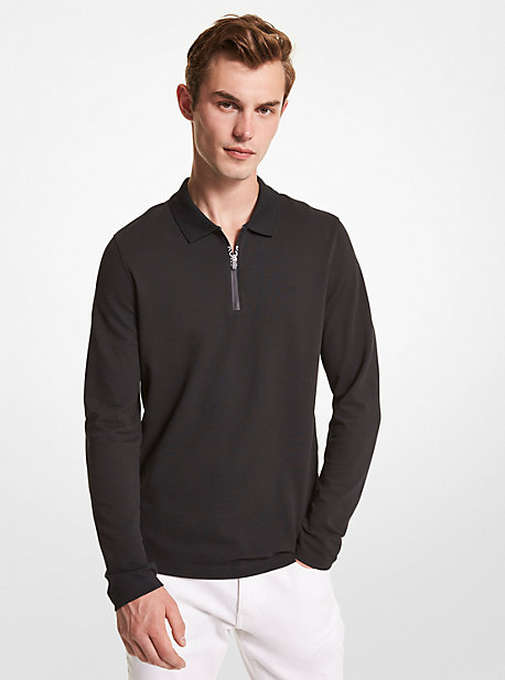 CS150721ZE - Half-Zip Polo Shirt BLACK