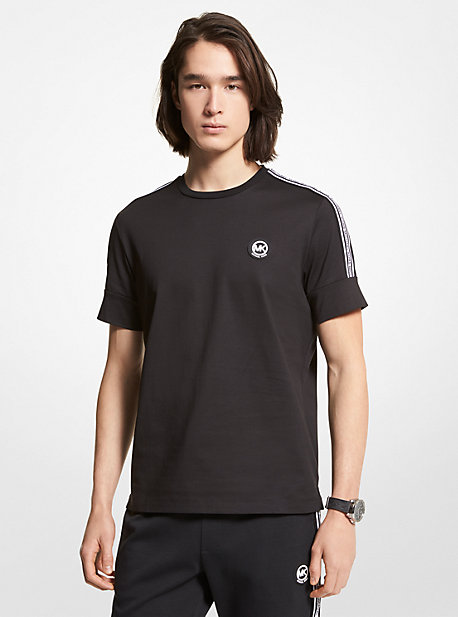 CS250Q91V2 - Logo Tape Cotton Jersey T-Shirt BLACK