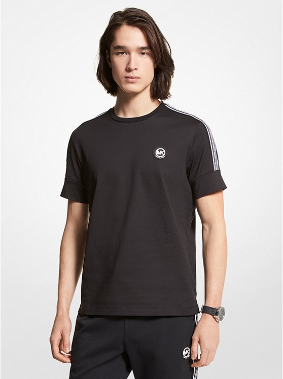 MK CS250Q91V2 Logo Tape Cotton Jersey T-Shirt BLACK