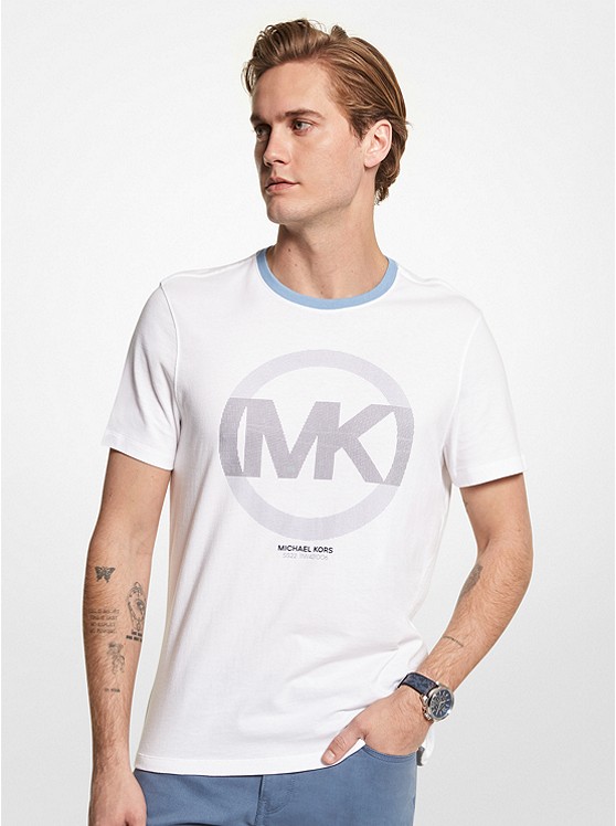 MK CS250U8FV4 Logo Charm Cotton T-Shirt WHITE