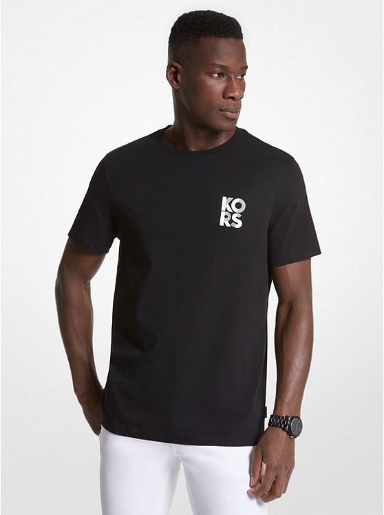 MK CS351I8FV4 Logo Cotton T-Shirt BLACK