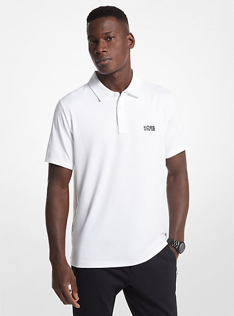 CS351K75GK - Golf Logo Stretch Jersey Polo Shirt WHITE