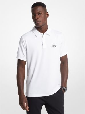 CS351K75GK - Golf Logo Stretch Jersey Polo Shirt WHITE