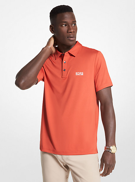 CS351K75GK - Golf Logo Stretch Jersey Polo Shirt SPICE ORANGE