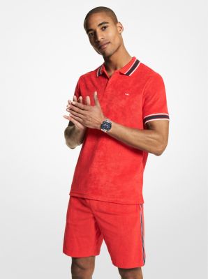 CU250Y71V1 - French Terry Polo Shirt TRUE RED