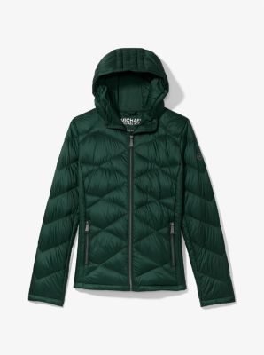 M824482B - Quilted Nylon Packable Puffer Jacket DARK EMERALD