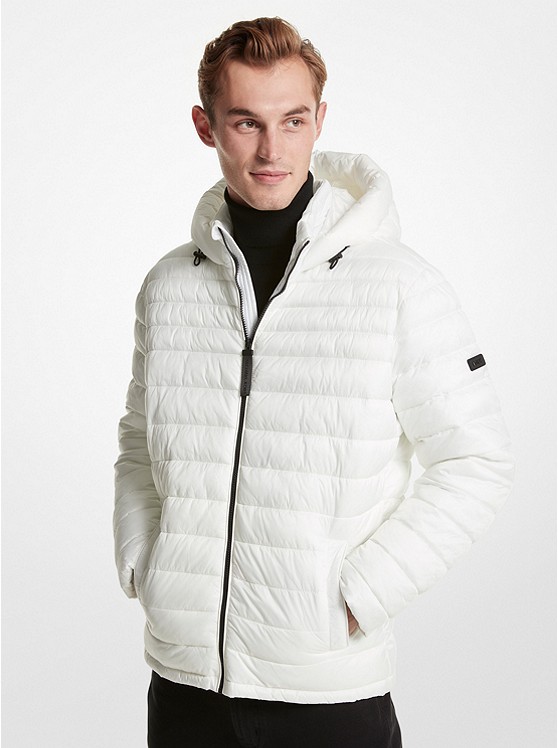MK MC60301 Packable Quilted Puffer Jacket WHITE
