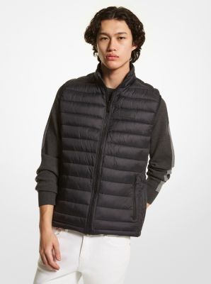 MC64112 - Athens Quilted Nylon Puffer Vest BLACK