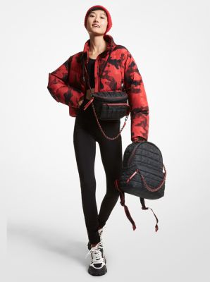 MH1204A4XB - Camouflage Quilted Puffer Jacket CRIMSON